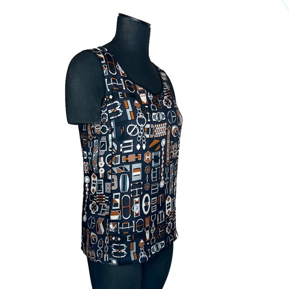 New Genuine Hermes Debardeur Silk Twill Top Made In France Size EU 36 - Picture 11 of 16
